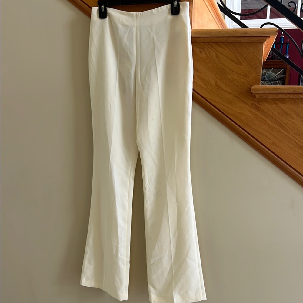 Love To Love Italy Elegant Cream Wide-Leg Pants Size 6 New With Tags